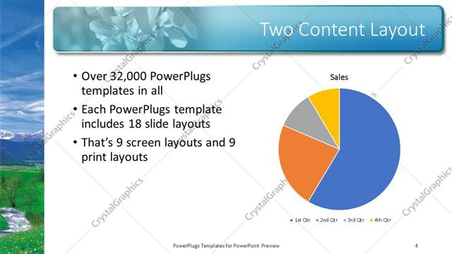 Two Content presentation slide layout