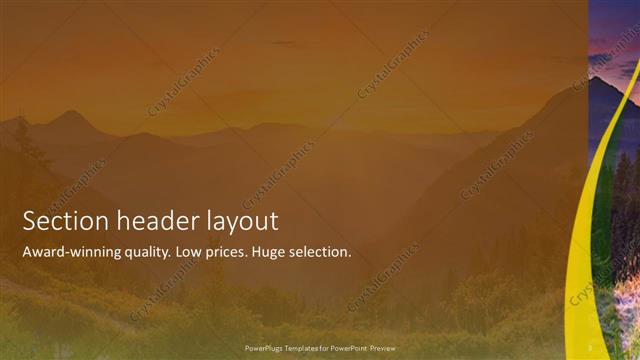 Section Header presentation slide layout