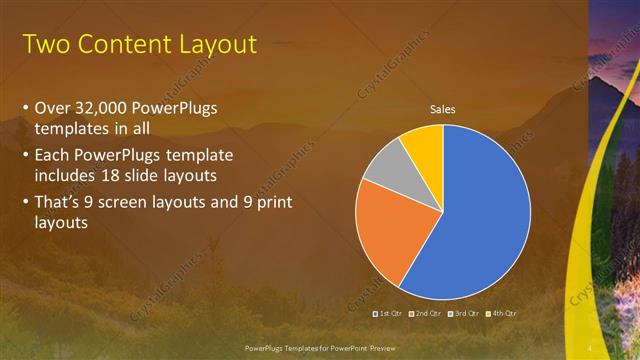 Two Content presentation slide layout