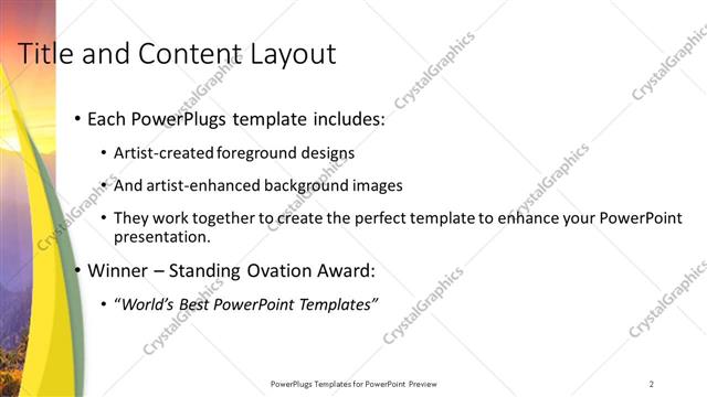 Title and Content presentation slide layout
