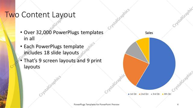 Two Content presentation slide layout