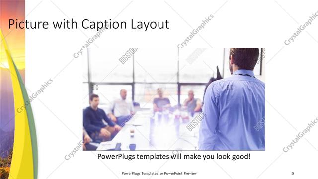 Picture with Caption presentation slide layout