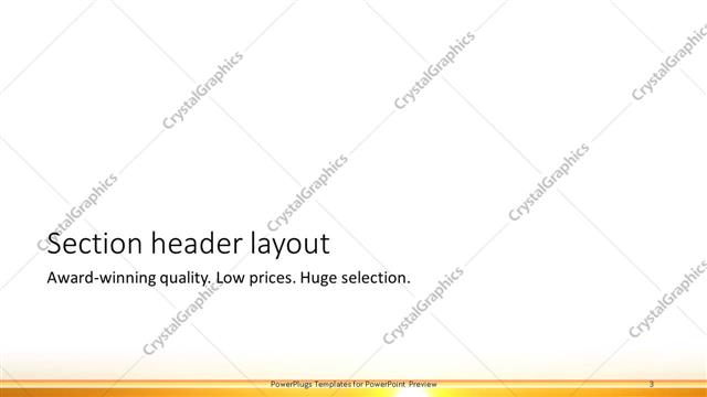Section Header presentation slide layout