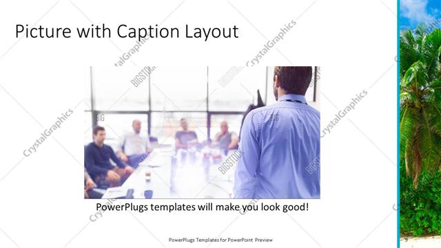 Picture with Caption presentation slide layout