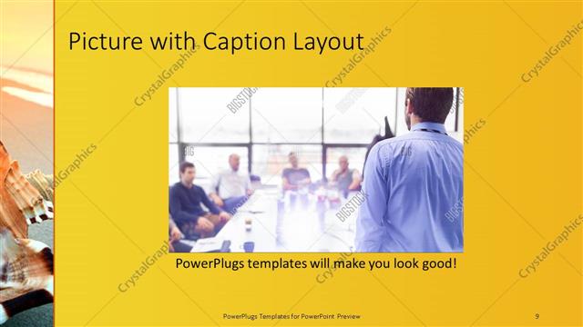 Picture with Caption presentation slide layout