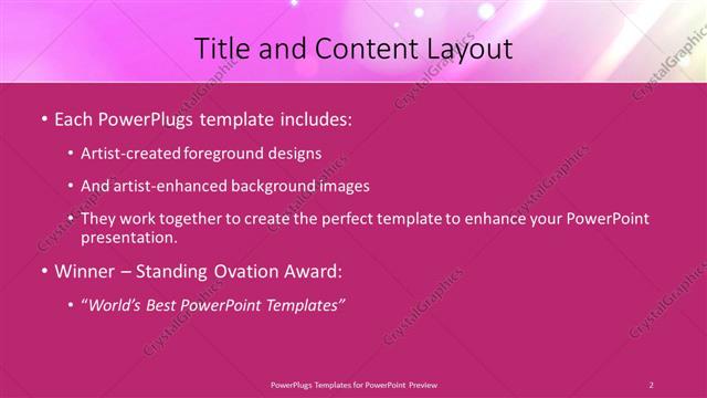 Title and Content presentation slide layout