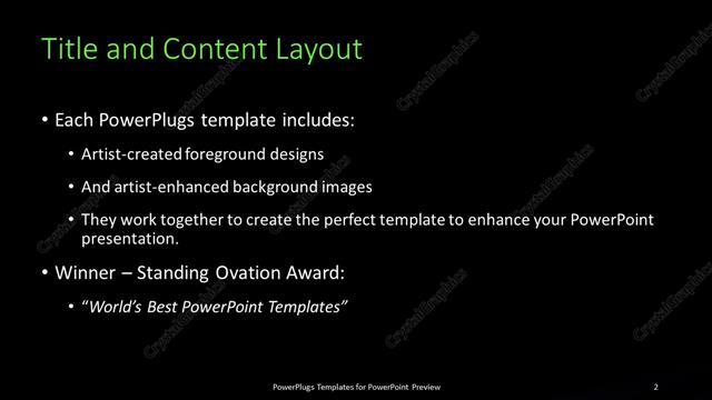 Title and Content presentation slide layout