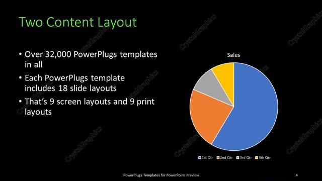 Two Content presentation slide layout