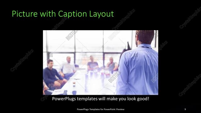 Picture with Caption presentation slide layout