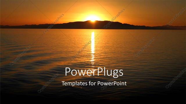  Presentation with ripples - Beautiful sight of sunset on horizon with ripples in water