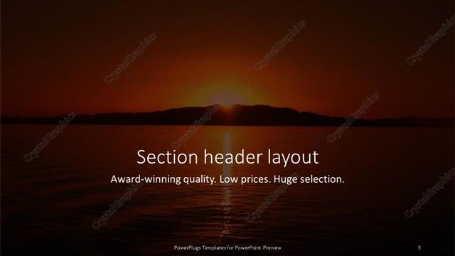 Section Header presentation slide layout