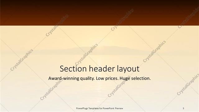 Section Header presentation slide layout
