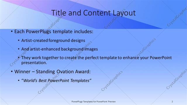 Title and Content presentation slide layout