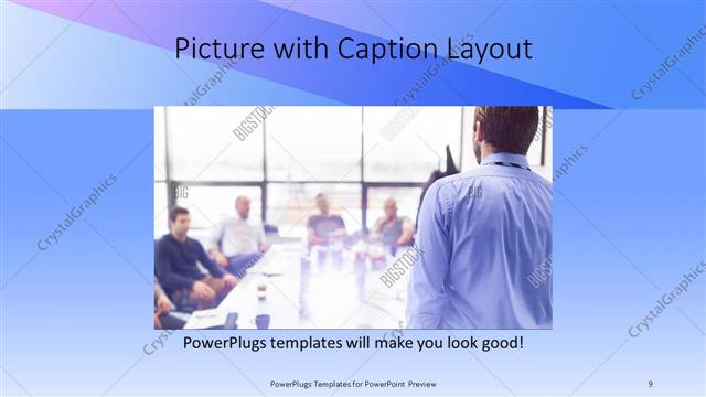 Picture with Caption presentation slide layout