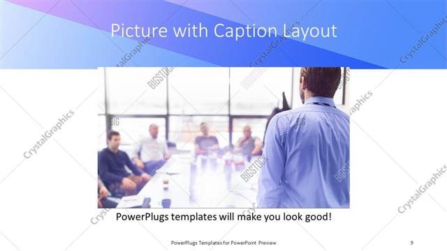 Picture with Caption presentation slide layout