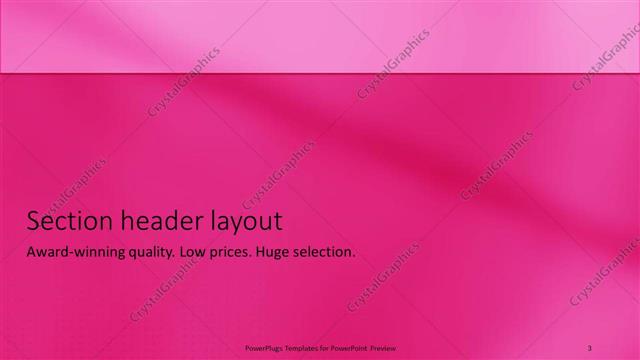 Section Header presentation slide layout