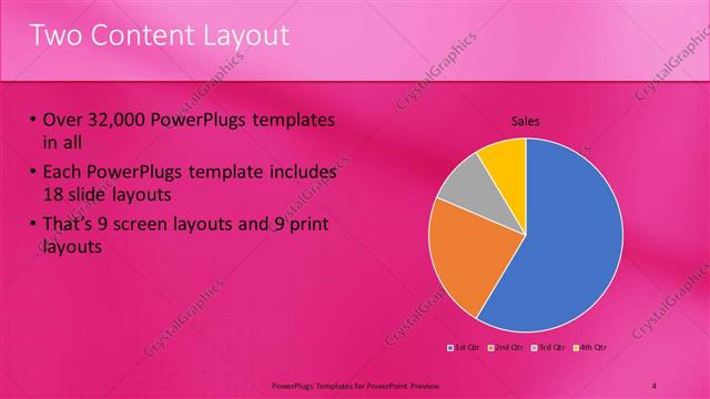Two Content presentation slide layout