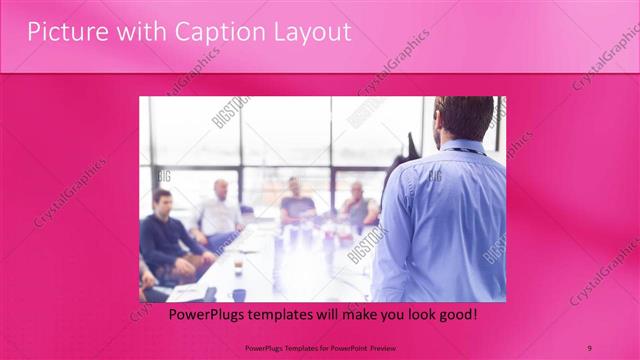 Picture with Caption presentation slide layout