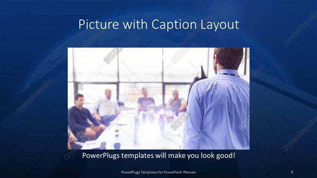 Picture with Caption presentation slide layout
