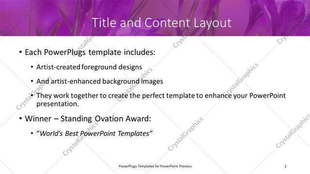 Title and Content presentation slide layout