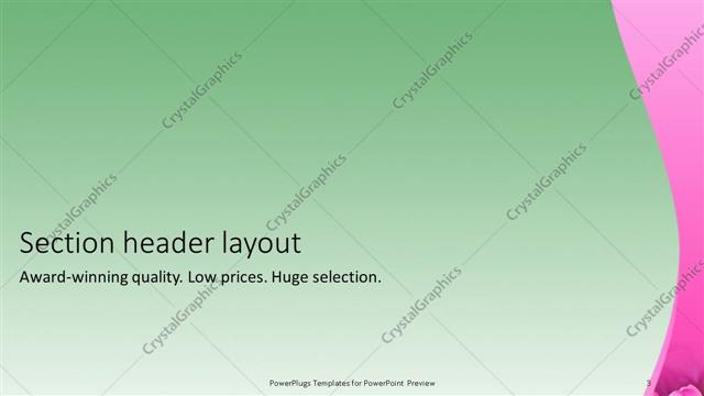Section Header presentation slide layout