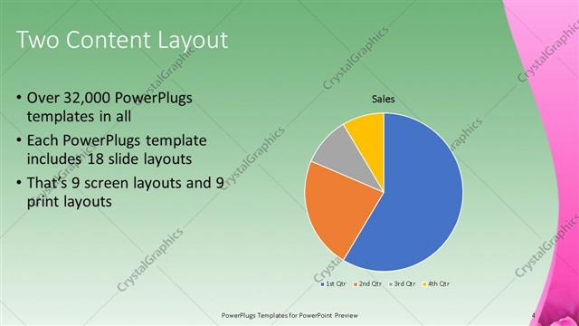 Two Content presentation slide layout