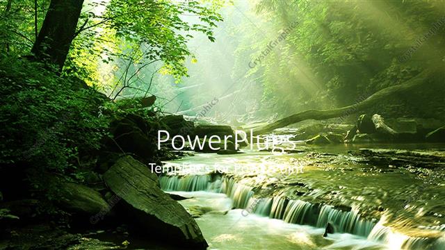  Presentation with spring - A beautiful spring with a lot of greenery