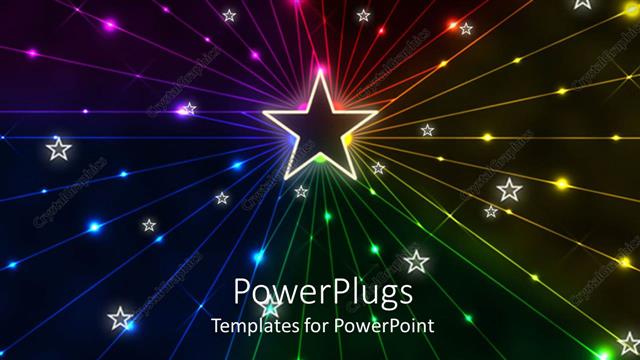  Presentation with star - A beautiful star in the middle