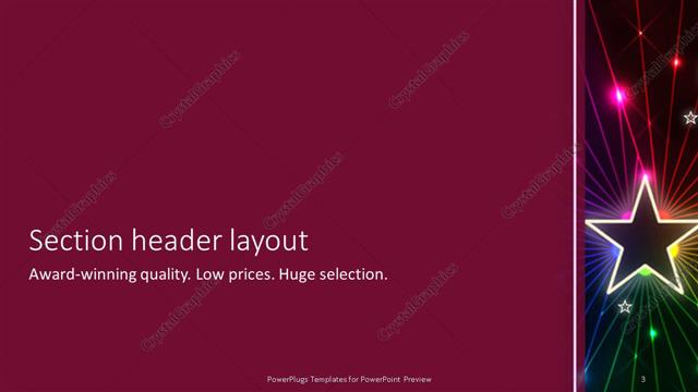Section Header presentation slide layout