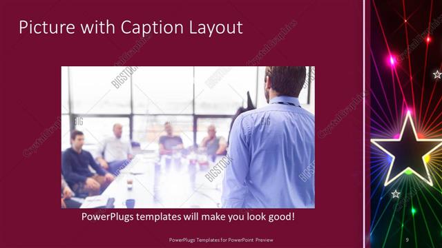 Picture with Caption presentation slide layout