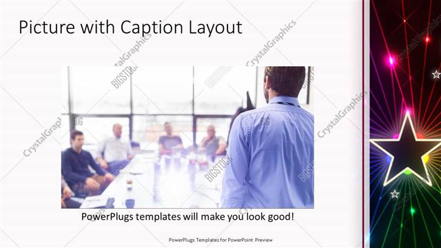 Picture with Caption presentation slide layout