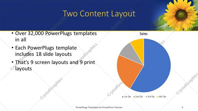 Two Content presentation slide layout