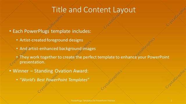 Title and Content presentation slide layout