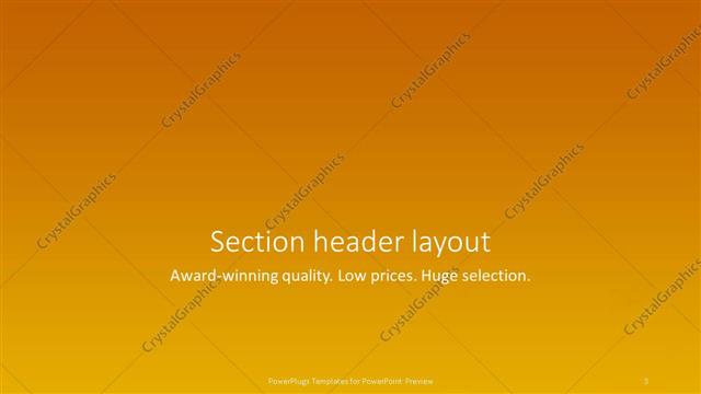 Section Header presentation slide layout