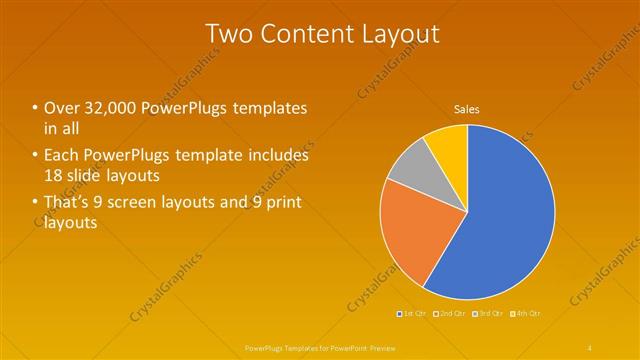 Two Content presentation slide layout