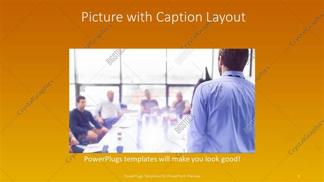 Picture with Caption presentation slide layout