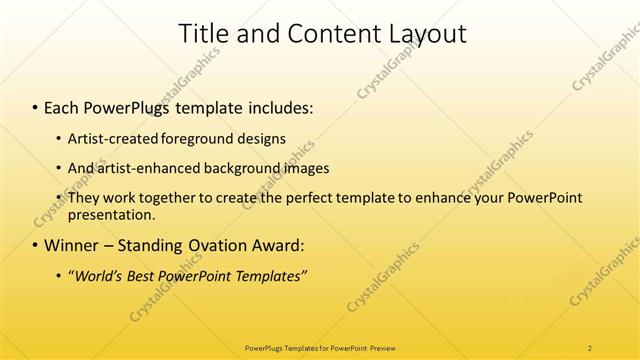 Title and Content presentation slide layout