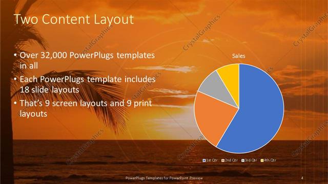 Two Content presentation slide layout