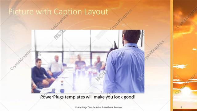 Picture with Caption presentation slide layout