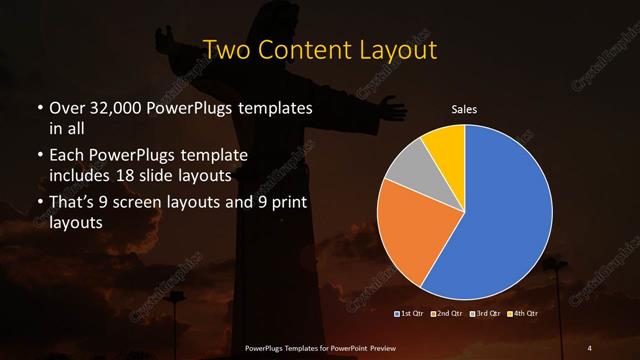 Two Content presentation slide layout
