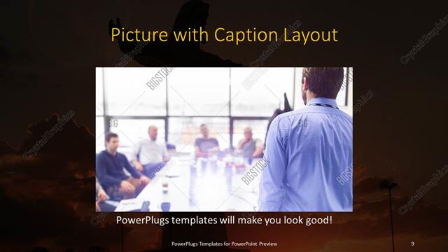 Picture with Caption presentation slide layout