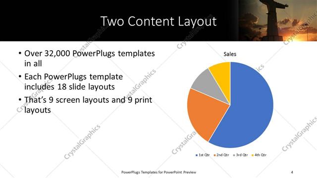 Two Content presentation slide layout