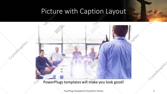 Picture with Caption presentation slide layout