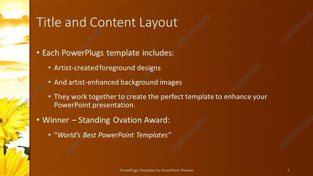 Title and Content presentation slide layout