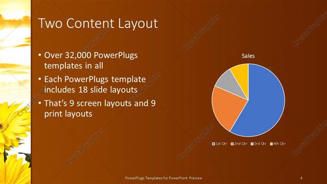 Two Content presentation slide layout