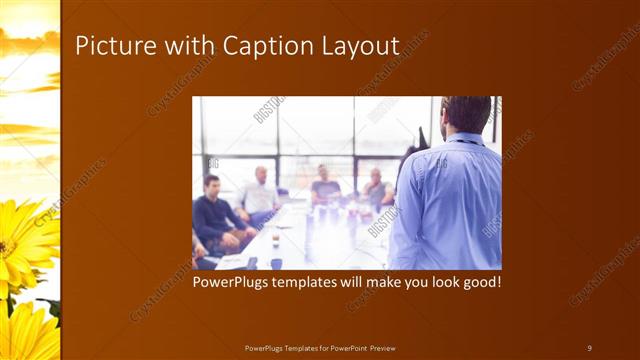 Picture with Caption presentation slide layout