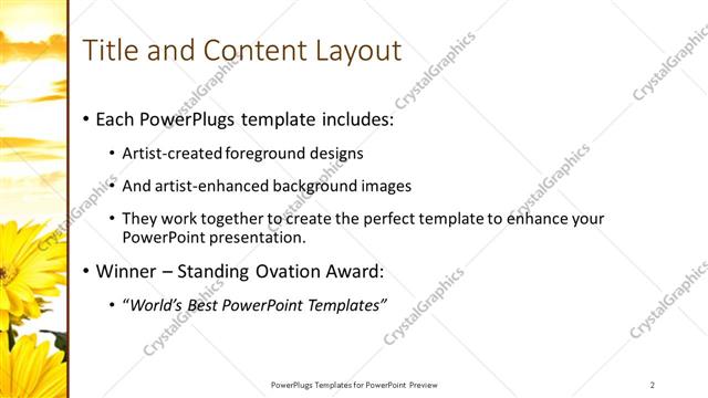 Title and Content presentation slide layout