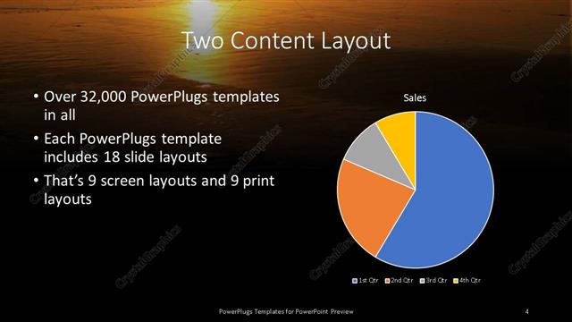 Two Content presentation slide layout