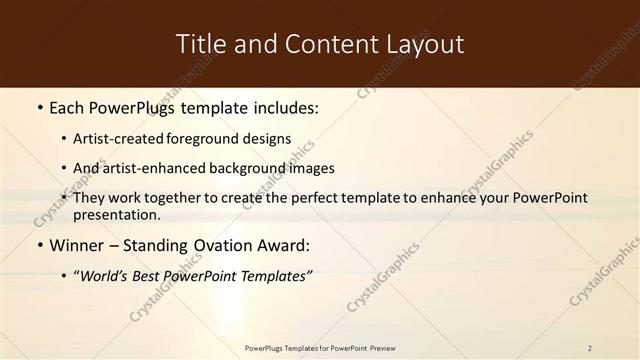 Title and Content presentation slide layout