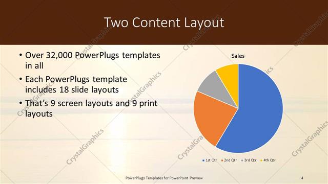 Two Content presentation slide layout